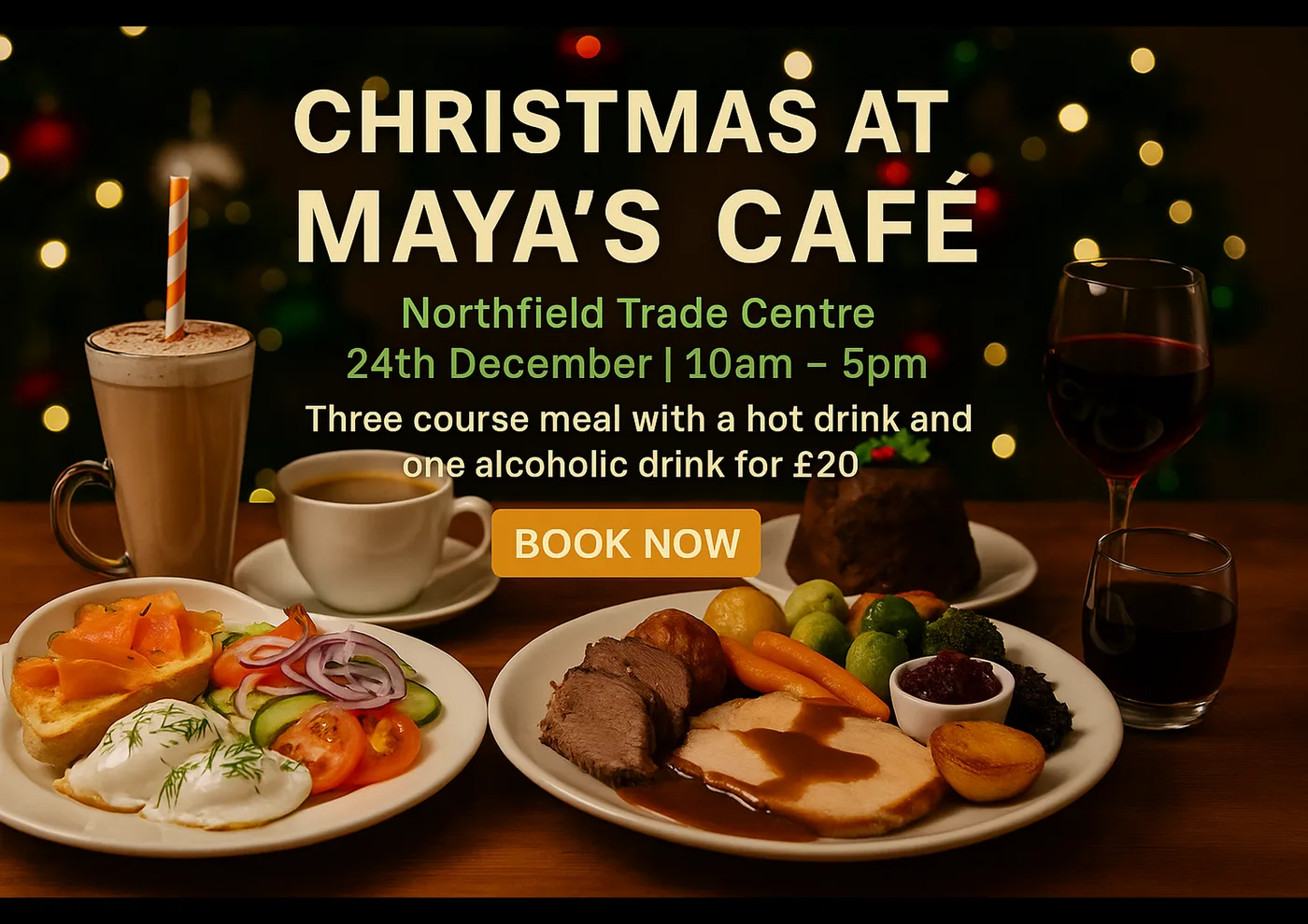Christmas at Maya's Cafe seasonal dining campaign