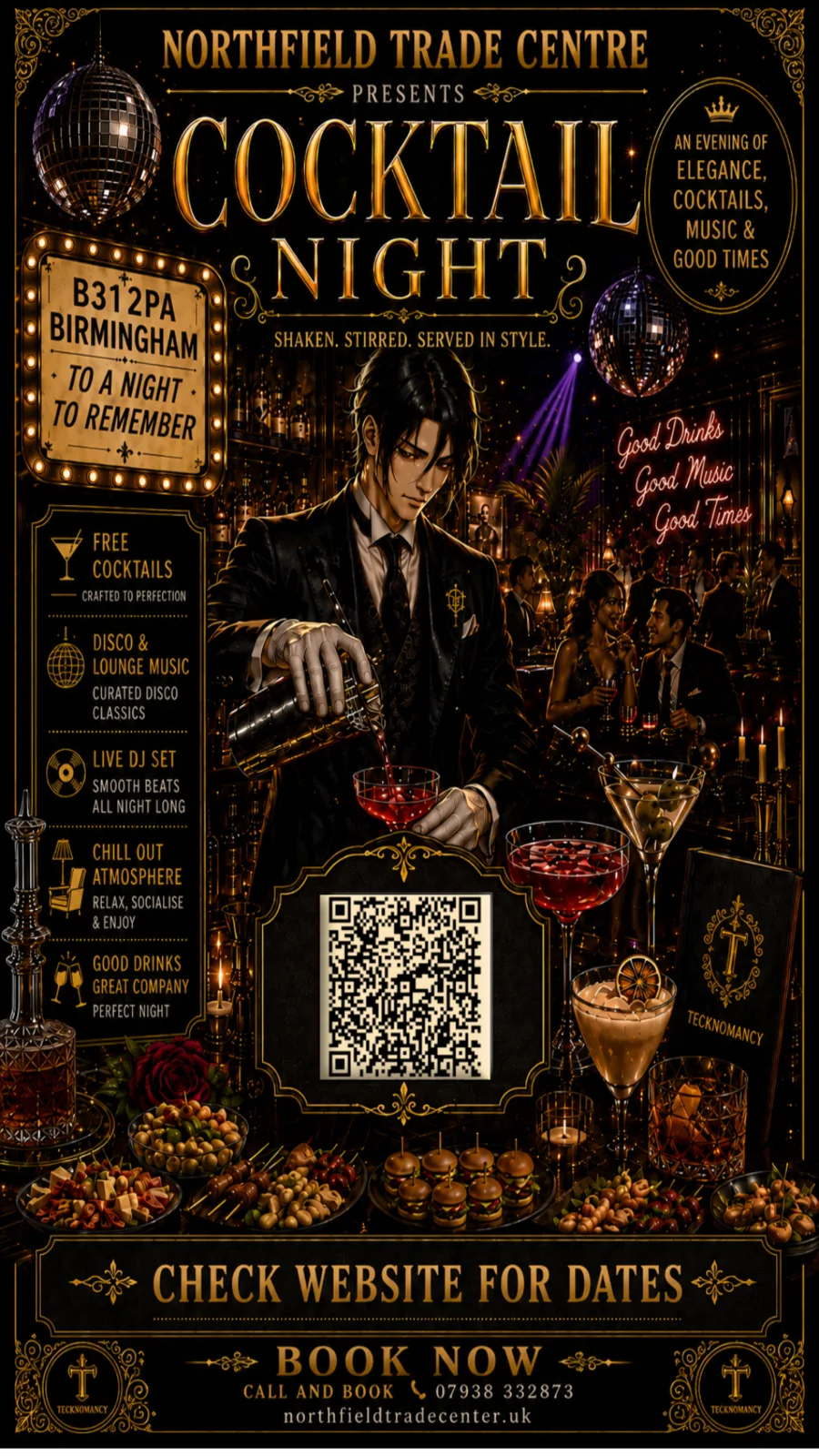 Northfield Cocktail Night campaign poster
