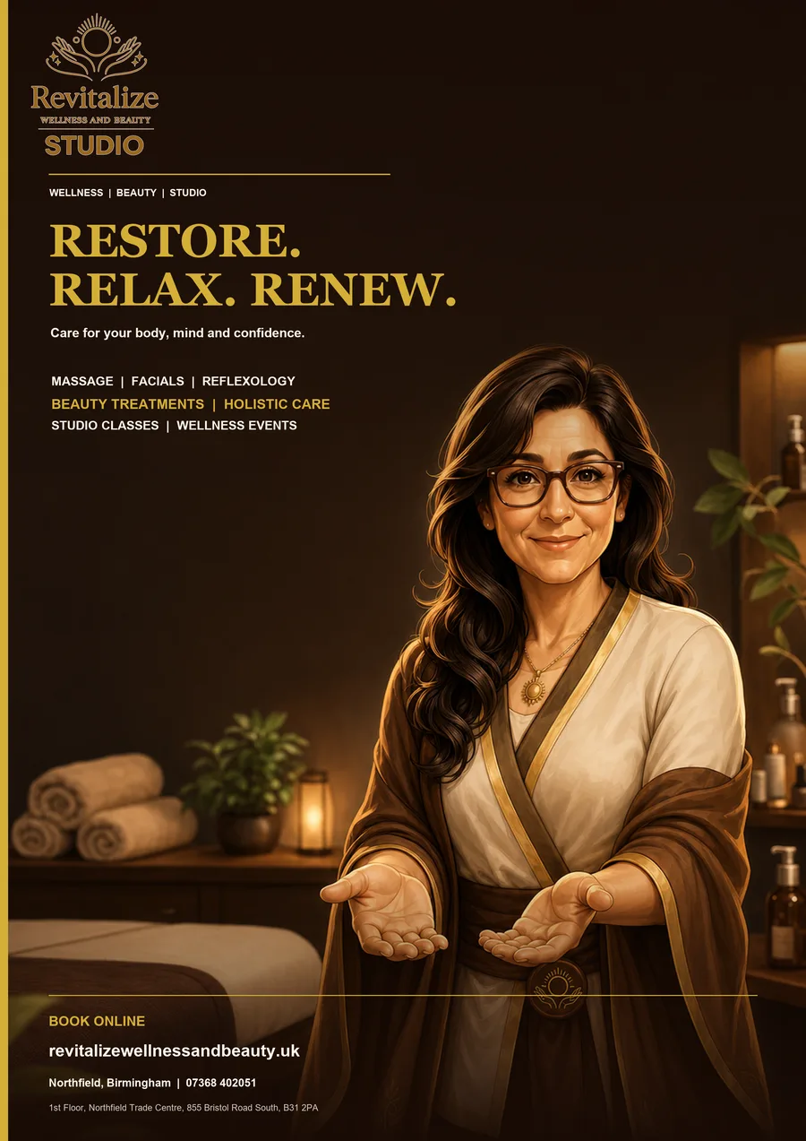 Revitalize Wellness and Beauty studio campaign poster